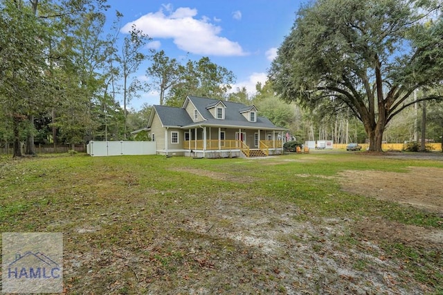 view of front of property featuring a porch