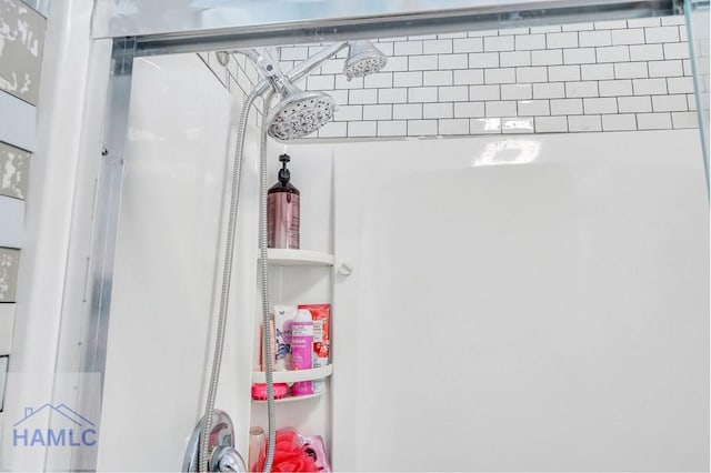 bathroom with a shower