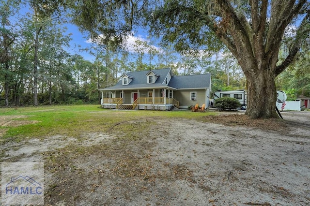 view of front of property with covered porch