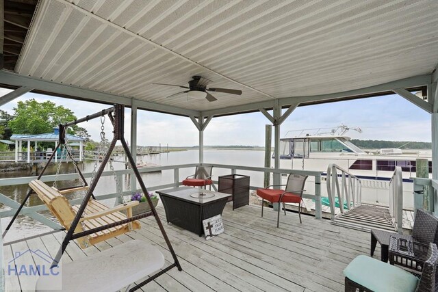 132 River Rd, Midway, GA 31320 - dock area featuring a water view