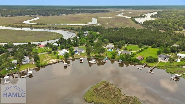 132 River Rd, Midway, GA 31320 - aerial view of property and surrounding area featuring a nearby body of water