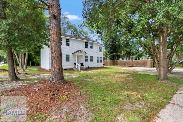 exterior space with a lawn