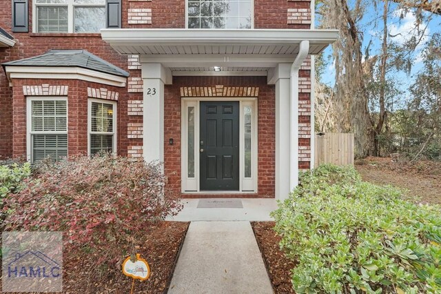 23 Veranda Trl, Midway, GA 31320 - view of exterior entry with brick siding