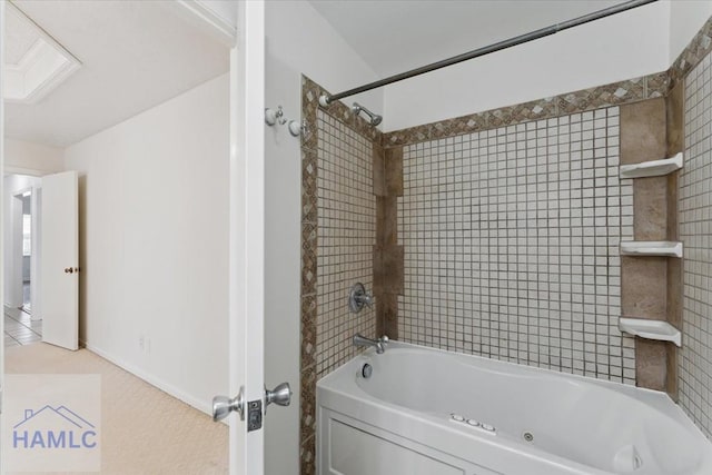 bathroom featuring a combined bath / shower with jetted tub