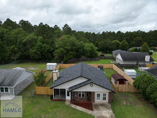 1453 Fritts Ct, Hinesville, GA 31313 - view from above of property with a forest