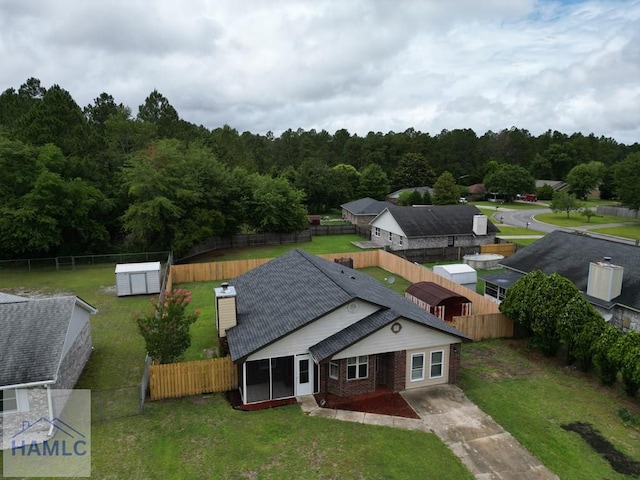 1453 Fritts Ct, Hinesville, GA 31313 - view of subject property with a heavily wooded area