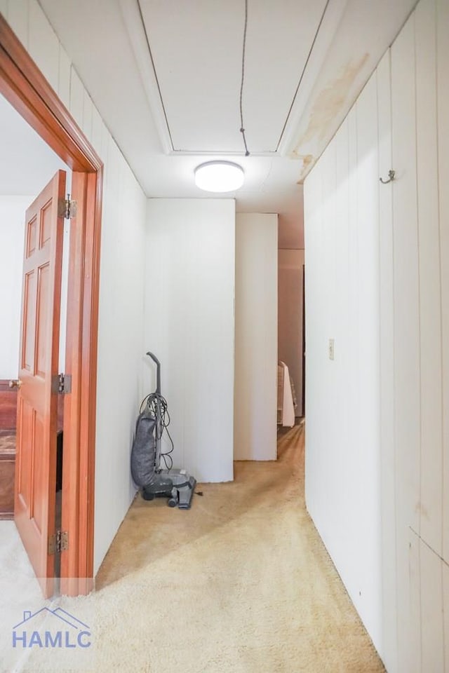 707 Church St, Claxton, GA 30417 - corridor with attic access and carpet