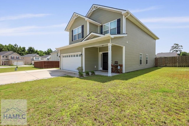 702 Fairview Cir, Hinesville, GA 31313 - traditional-style house featuring an attached garage, driveway, and a porch