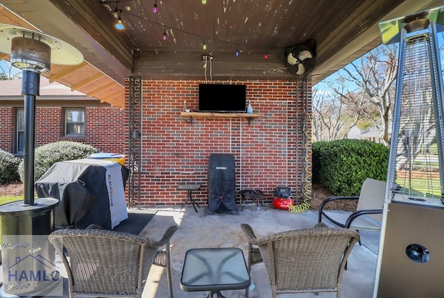 view of patio / terrace featuring area for grilling