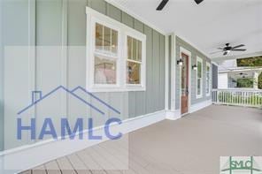 49 Salt Marsh Dr, Midway, GA 31320 - porch with ceiling fan