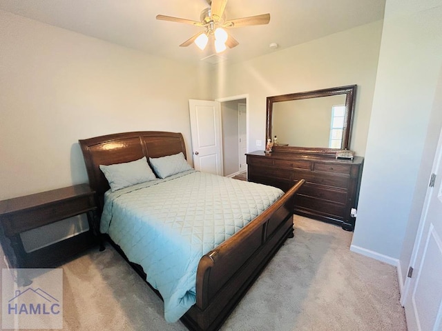 173 Akins Ranch Rd NE, Ludowici, GA 31316 - bedroom featuring light carpet and ceiling fan