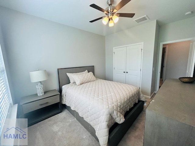 173 Akins Ranch Rd NE, Ludowici, GA 31316 - carpeted bedroom with a closet and ceiling fan