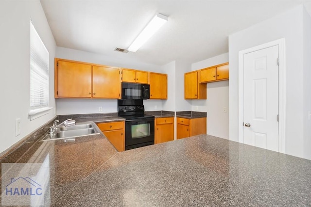 24 Stalwick Dr, Pooler, GA 31322 - kitchen with black appliances and a sink