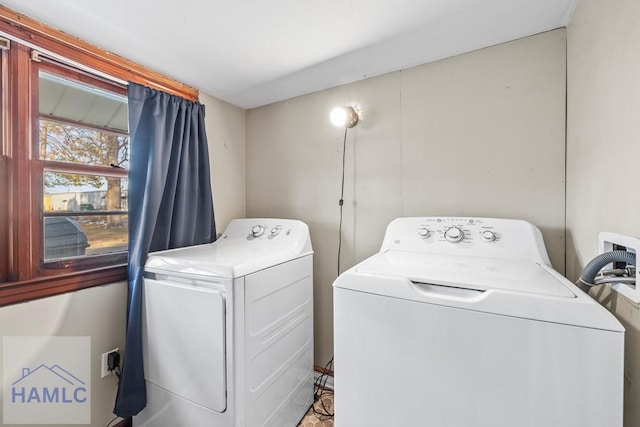 laundry area featuring washer and dryer