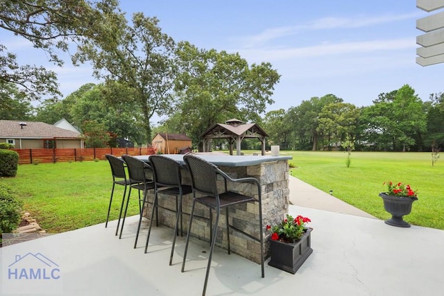 226 Topi Trl, Hinesville, GA 31313 - view of patio featuring a gazebo