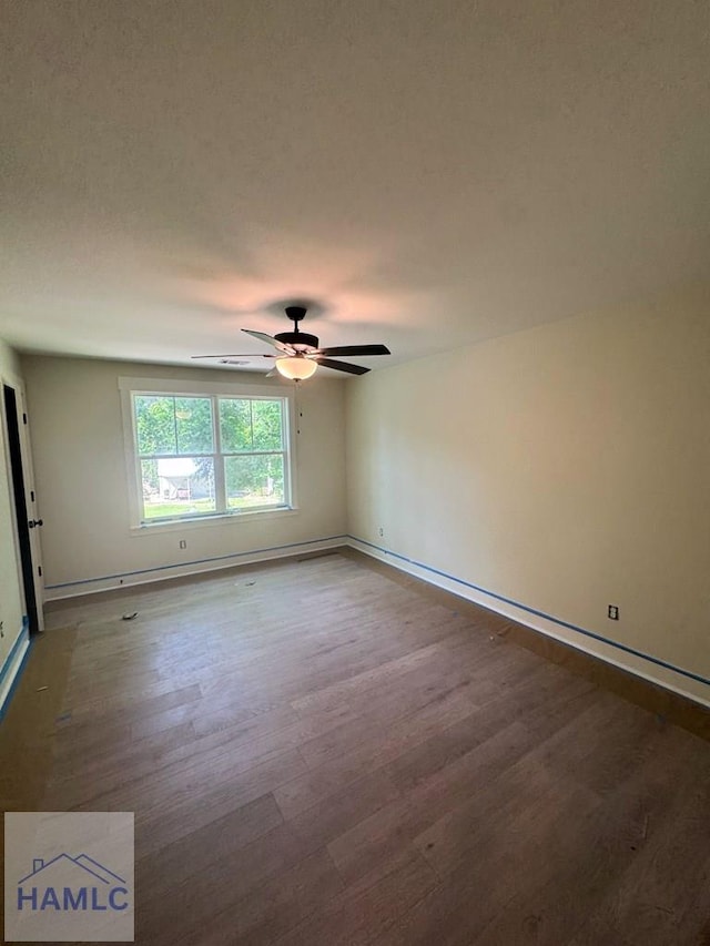 43 Belle Island Way, Richmond Hill, GA 31324 - spare room featuring wood finished floors and a ceiling fan