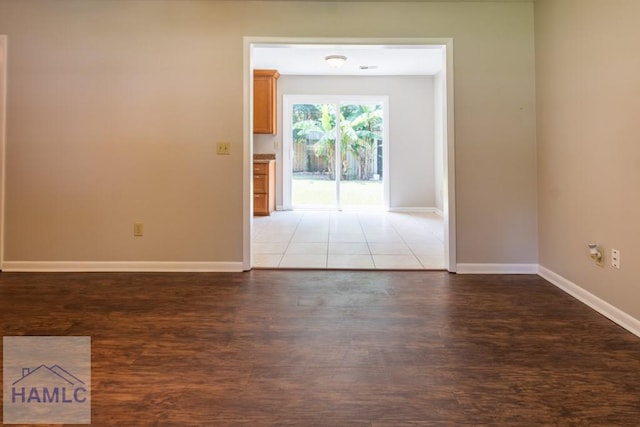 empty room featuring hardwood / wood-style floors