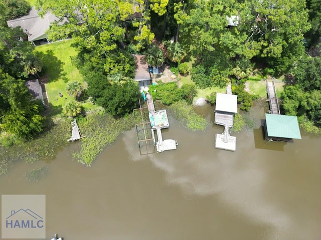 375 Eastridge Rd, Savannah, GA 31406 - drone / aerial view featuring a water view