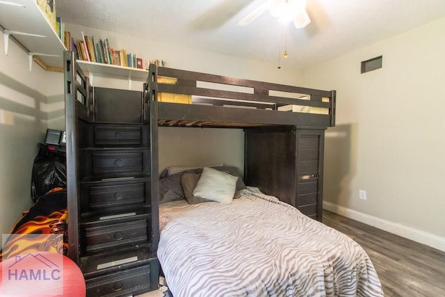375 Eastridge Rd, Savannah, GA 31406 - bedroom featuring hardwood / wood-style floors and ceiling fan
