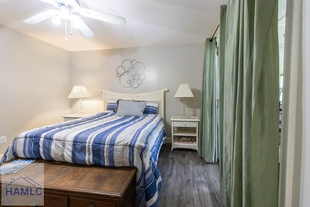 375 Eastridge Rd, Savannah, GA 31406 - bedroom featuring ceiling fan and dark hardwood / wood-style floors