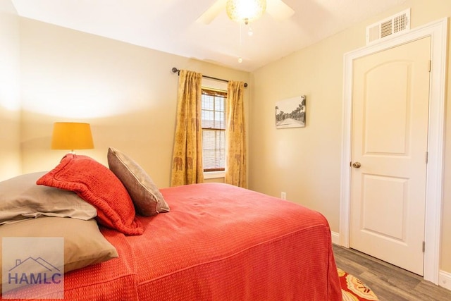 375 Eastridge Rd, Savannah, GA 31406 - bedroom with ceiling fan and wood-type flooring