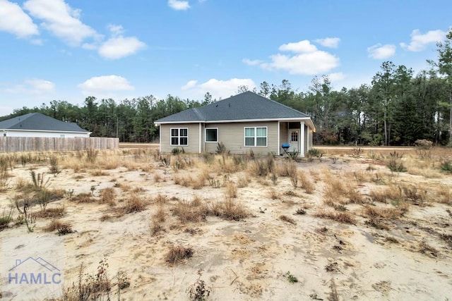 view of back of property