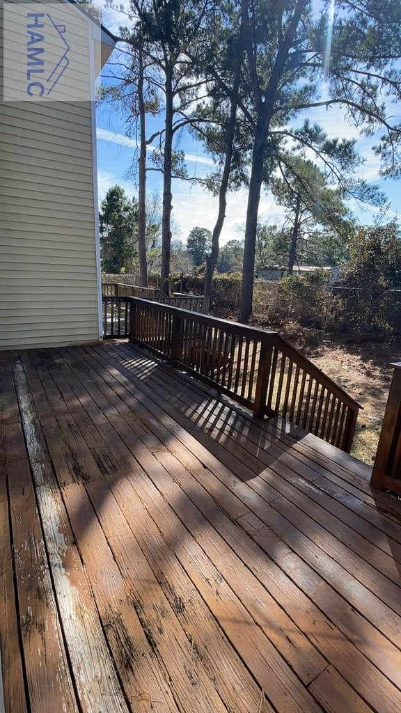 view of wooden deck