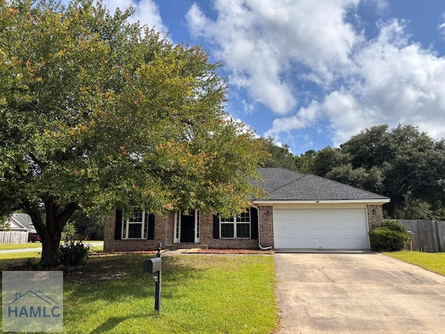 193 River Bend Dr, Midway, GA 31320 - view of front of home with an attached garage, brick siding, and driveway