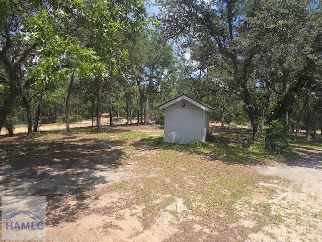 5927 Yellow Bluff Rd, Blackshear, GA 31516 - view of yard featuring a storage unit