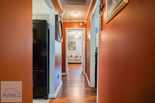 901 Pintail Ct, Hinesville, GA 31313 - hallway featuring wood finished floors and crown molding