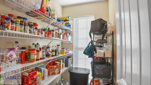 view of storage area