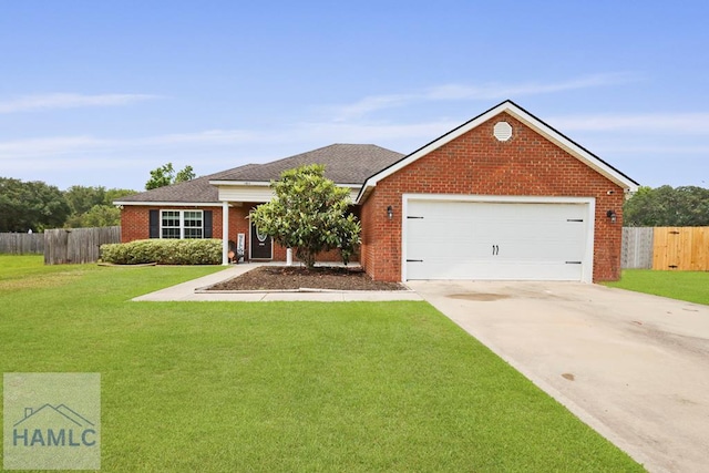 308 Mancey Garrason Loop NE, Ludowici, GA 31316 - view of front of property with an attached garage, driveway, and brick siding