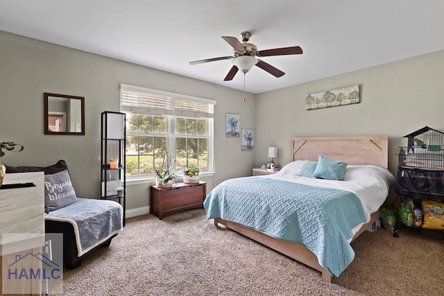 308 Mancey Garrason Loop NE, Ludowici, GA 31316 - carpeted bedroom featuring a ceiling fan and baseboards