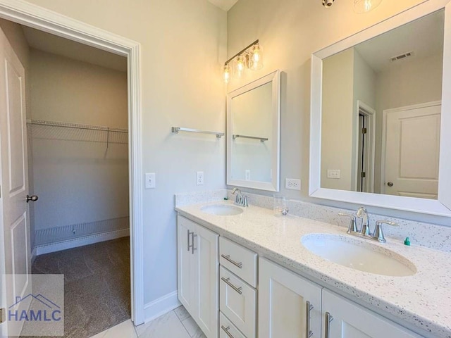 bathroom featuring vanity