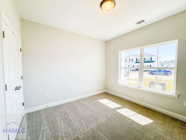 view of carpeted empty room