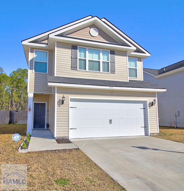 view of front of home featuring a garage