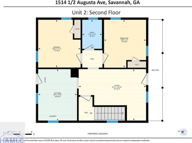 1514 Augusta Ave, Savannah, GA 31415 - floor plan