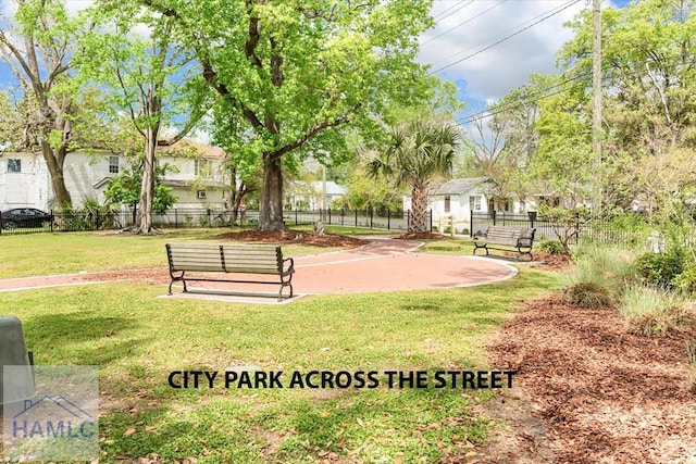 1514 Augusta Ave, Savannah, GA 31415 - surrounding community with a yard, a residential view, and fence