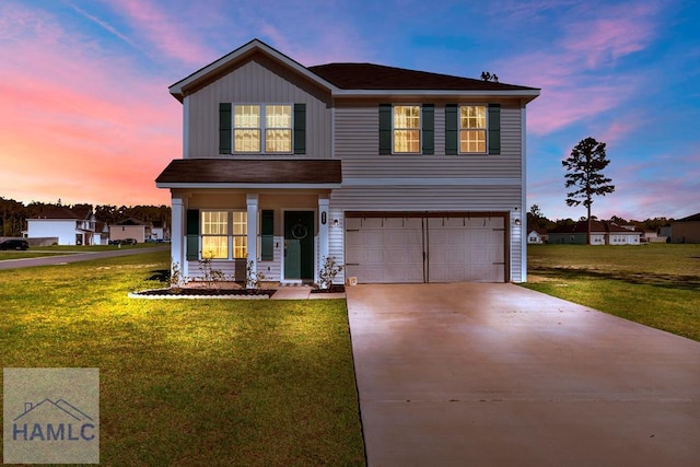 247 Morgan Field Blvd, Ludowici, GA 31316 - traditional-style house with an attached garage, a residential view, and concrete driveway