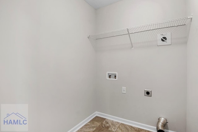 247 Morgan Field Blvd, Ludowici, GA 31316 - laundry room with electric dryer hookup, hookup for a washing machine, and baseboards