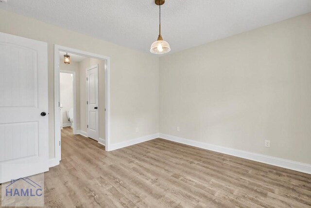 empty room featuring light wood-type flooring