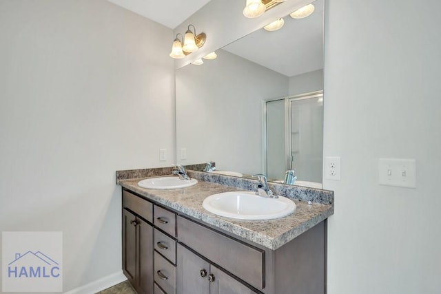 89 Morgan Field Blvd, Ludowici, GA 31316 - full bathroom with double vanity and an enclosed shower