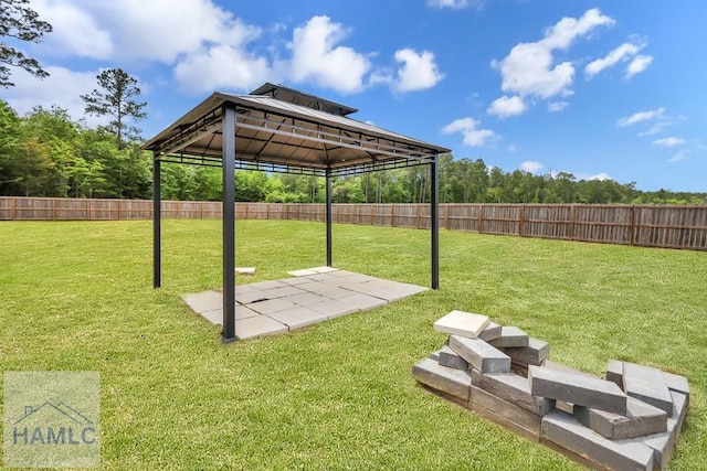 89 Morgan Field Blvd, Ludowici, GA 31316 - view of yard with a gazebo and a patio area