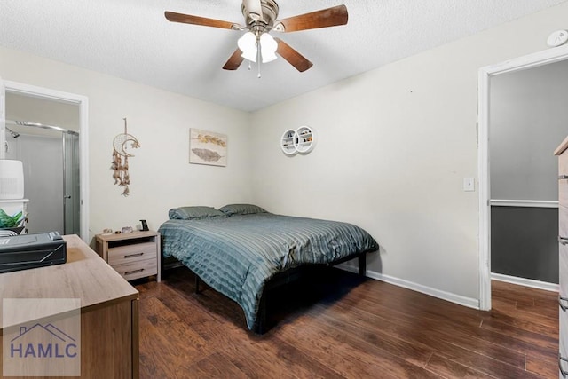 124 Deann Dr, Hinesville, GA 31313 - bedroom featuring dark wood-style flooring, baseboards, and a ceiling fan