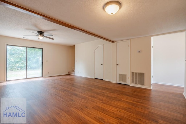 727S Main St Unit 121, Hinesville, GA 31313 - unfurnished room with a textured ceiling, a ceiling fan, and wood finished floors