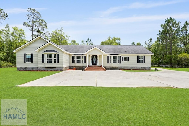 550 Brogdon Rd, Guyton, GA 31312 - view of front of property with crawl space and a front lawn
