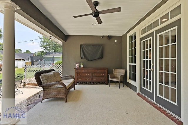 645 Littlefield St, Jesup, GA 31546 - view of patio / terrace with a ceiling fan