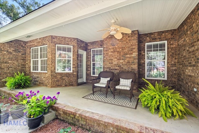 190 Sandpiper Rd, Midway, GA 31320 - view of patio with a ceiling fan
