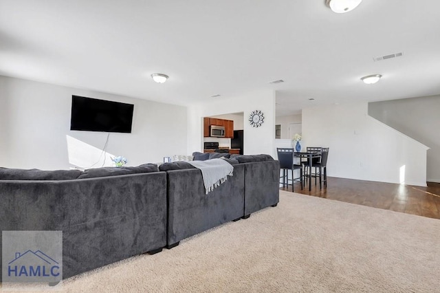 living room featuring hardwood / wood-style floors