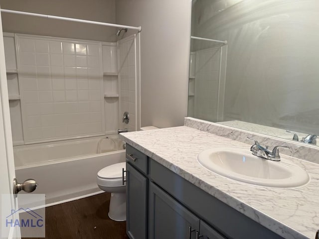 401 Barry Mccaffrey Blvd Unit B4, Hinesville, GA 31313 - full bathroom featuring vanity, shower / bathtub combination, and wood finished floors